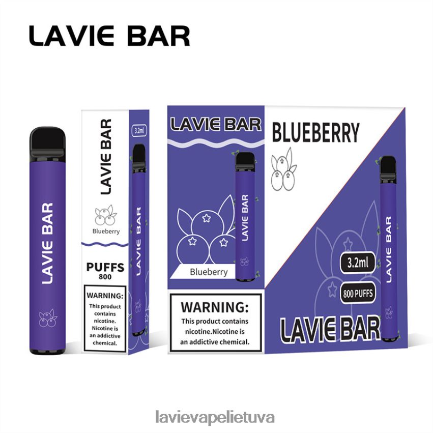 N226RV310 Lavie Vape Kaina | mėlynių ledų LAVIE BAR 800 išpūtimų